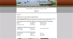 Desktop Screenshot of lakeaspenapartments.com
